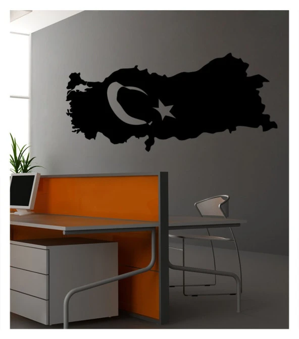 Türkiye-3 Kadife Duvar Sticker 139X63 Cm