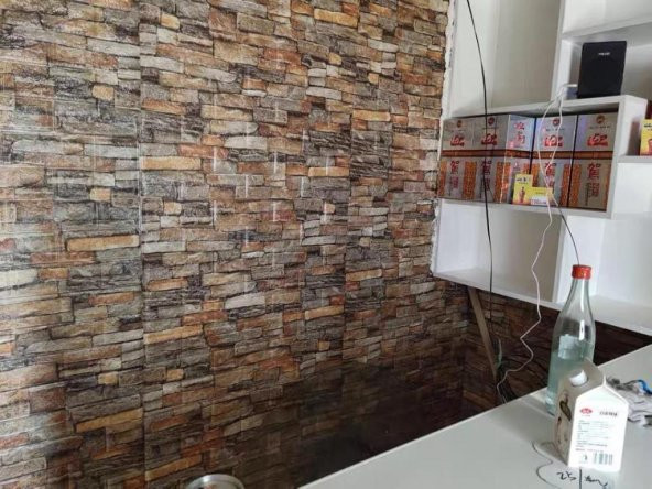 NW47 Koyu 3D Taş Kendinden Yapışkanlı 3D Dekoratif Duvar Paneli - 7