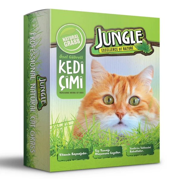 Jungle Kedi Çimi Kutulu (Fileli) 6'lı