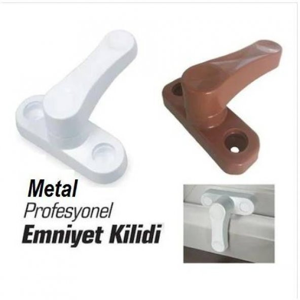 1 Adet Metal Pvc Kapı Pencere Emniyet Kilidi Pimapen - Pencere Kilidi - Pencere Emniyet Kiliti