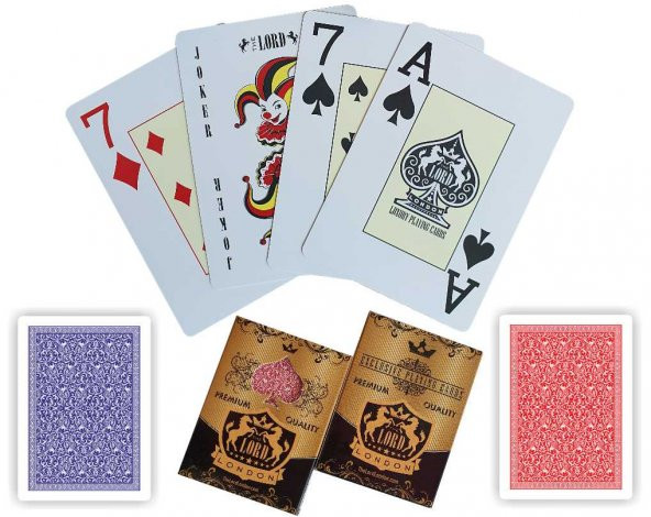 THE LORD LONDON PLASTİK POKER KARTI - 2 DESTE - 2