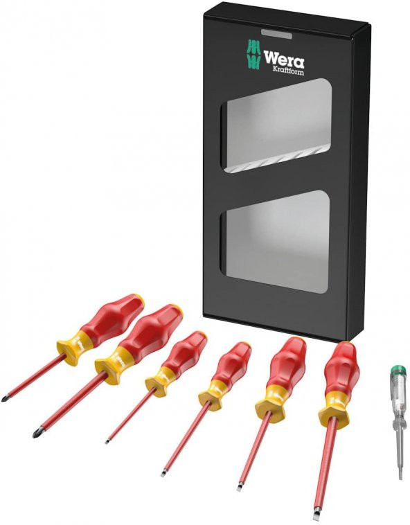 Wera 1160/7 Emniyetli Tornavida Seti Kraftform Comfort VDE - 2