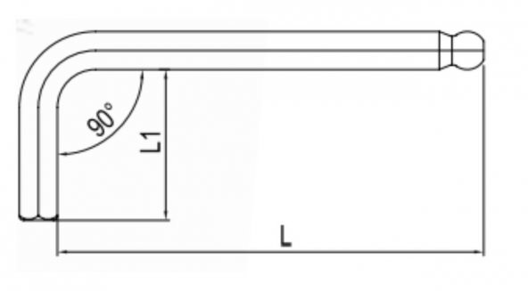 İZELTAŞ 4906 22 0080 YUVARLAK BAŞLI ALLEN ANAHTARI UZUN 8 MM - 2