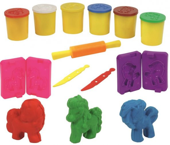 HEROES 3D PONY SET 6 RENKLİ OYUN HAMURU ERN-569 - 2