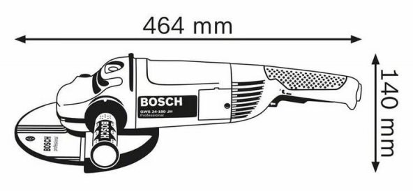 BOSCH GWS 24-180 JH BÜYÜK TAŞLAMA MAKİNESİ - 2