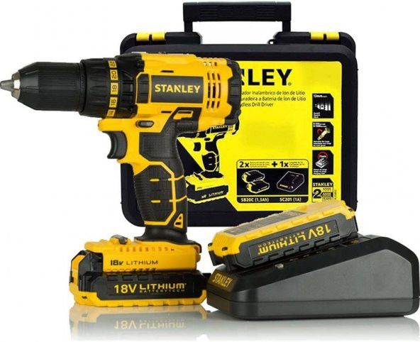 STANLEY SBD20S2K KÖMÜRSÜZ ŞARJLI VİDALAMA 18 V - 2
