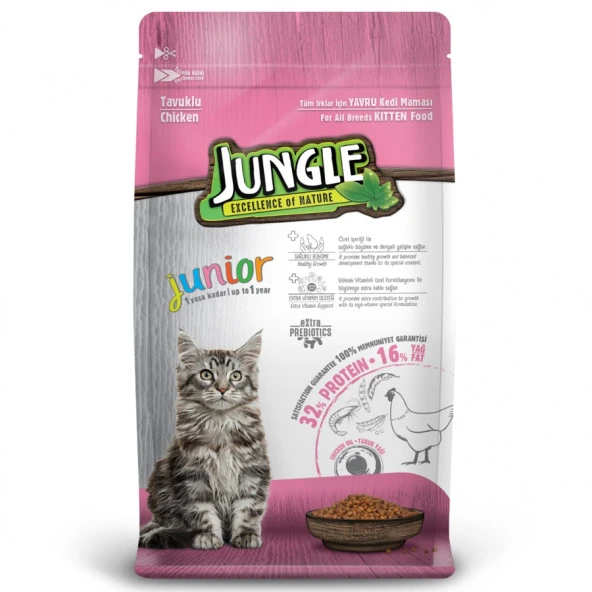 Jungle 15 kg Yavru Kedi Maması Tavuklu