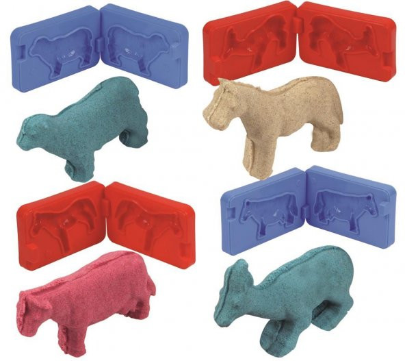3D KALIPLI ÇİFTLİK HAYVANLARI KİNETİK KUM SET 1000 GR KUM-037 - 2