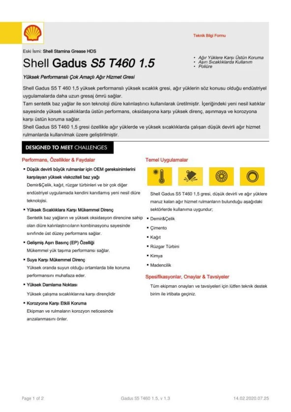 SHELL GADUS S5 T460 1.5 KOVA 18 KG-STAMİNA HDS-ALBİDA HLS - 3