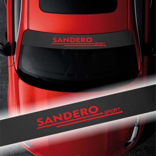 Dacia Sandero için Karbon Ön Cam Oto Sticker