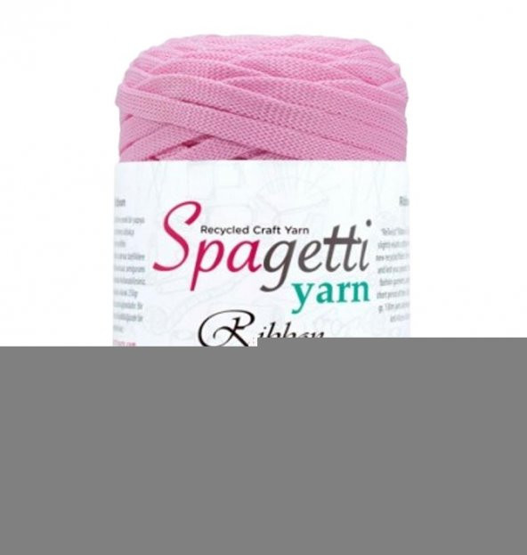 Spagetti Yarn Pembe Polyester Ribbon İp