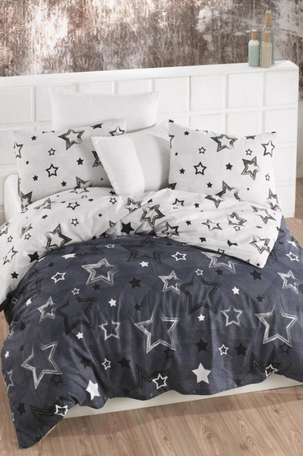 Stars Çarşafı Lastikli Tek Kişilik Nevresim Takımı - 3