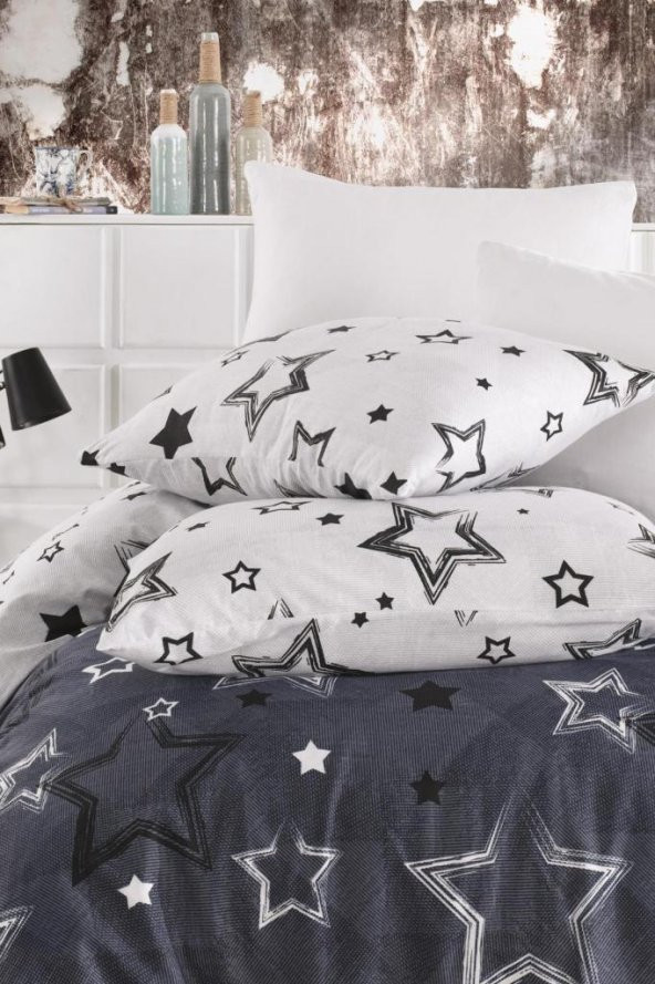 Stars Çarşafı Lastikli Tek Kişilik Nevresim Takımı - 4