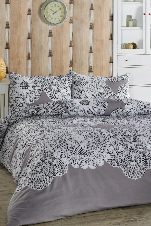 Lace 180x200 cm Çarşafı Lastikli Battal Nevresim Takımı - 2