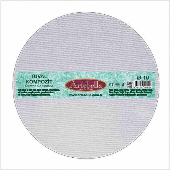 10 cm Pres Kompozit Yuvarlak Tuval