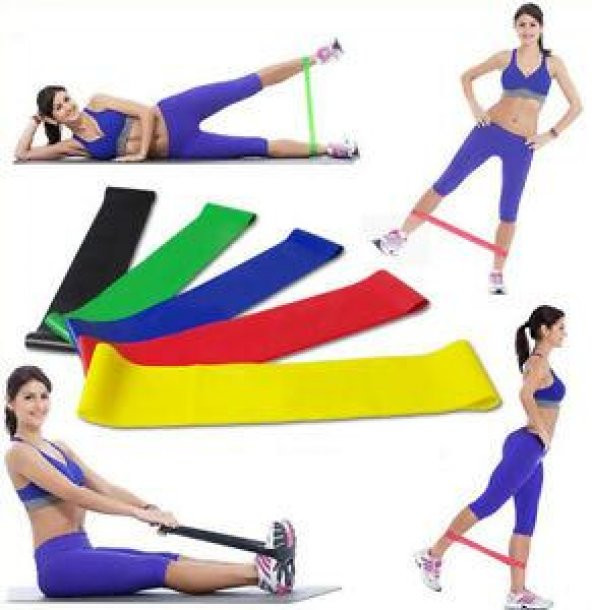 4lü Set - Powerband Mini Direnç Bandı - 4 Ürün 0.4/0.5/0.7/0.9mm - 2