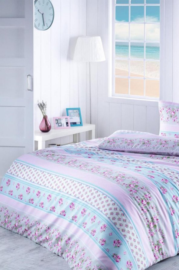 Arezo 180x200 cm Çarşafı Lastikli Battal Nevresim Takımı - 3