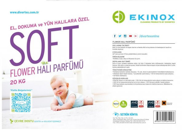Ekinox Diamond Soft Flower Halı Parfümü 20 kg. - 7