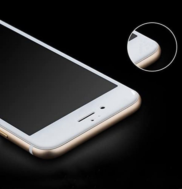 iPhone 7 Tam Kaplayan Ekran Koruyucu Beyaz - 4