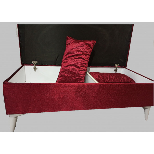 BALTACI MOBİLYA BÜYÜK SEDİR PUF SANDIKLI BALKON BAHÇE KOLTUK PUF KIRLENT HEDİYELİ 110 X 70 CM - 7