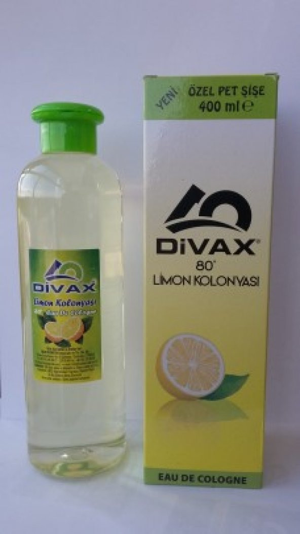 Divax Limon Kolonyası 400 ml 80 Derece Kolonya Pet Şişe 1 adet
