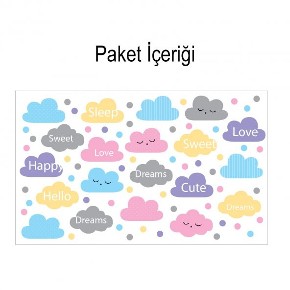 Bulutlar-2 95x58 cm. Duvar Sticker - 2