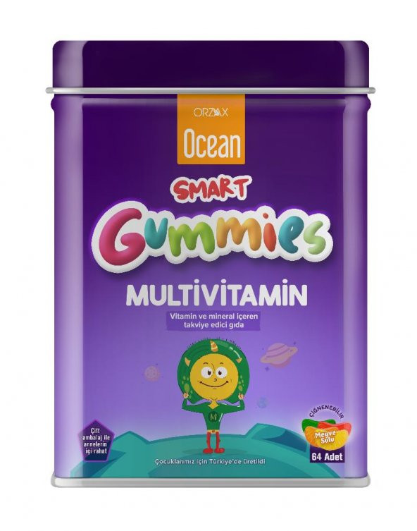 Ocean Smart Gummies Multivitamin Çiğneme Tableti 64 Adet