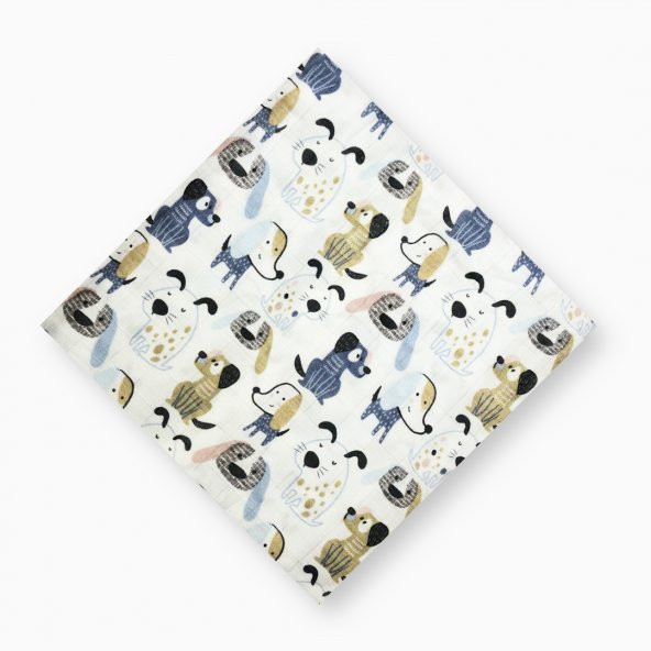 Mimiko Organik %100 Pamuk 120x120cm Müslin Örtü ve 30x30cm Müslin Mendil