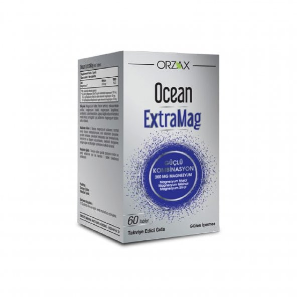 Orzax Ocean ExtraMag 200 Mg Magnezyum 60 Tablet Skt:11/2022