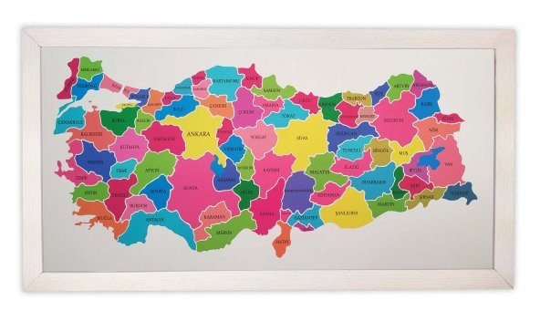 Poster Renkli Türkiye Haritası