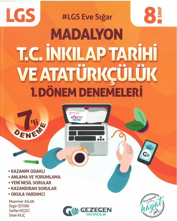 Gezegen 8.Sınıf Madalyon 1.Dönem T.C. İnkılap Tarihi 7Li Deneme Evdekal