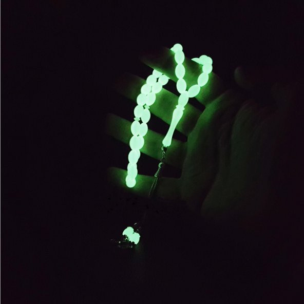 Ayyıldız Püskül Kokulu Arpa Kesim Fosforlu Tesbih - 3