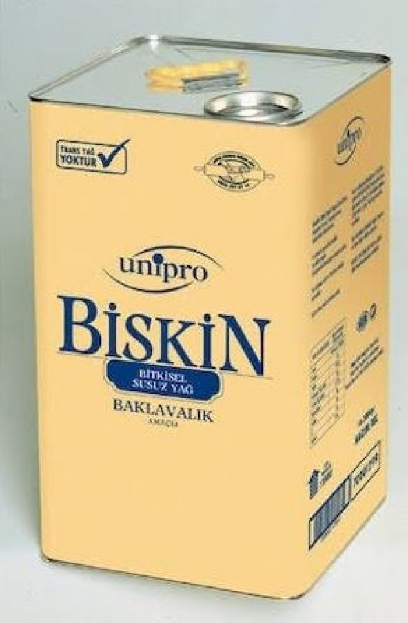 Biskin Baklavalık Bitkisel Susuz Yağ 18 KG