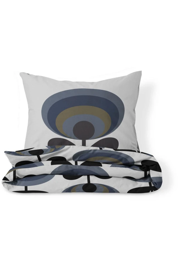 Retro Flora Çift Kişilik Nevresim Takimi - 2