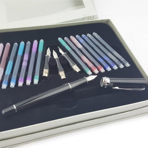 İsme Kişiye Özel Zirkon Taşlı Steelpen Divit Kalem Seti - 2