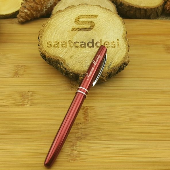 İsme Kişiye Özel 3lü Bordo Roller Kalem Yılbaşı Hediyesi - Resim 2