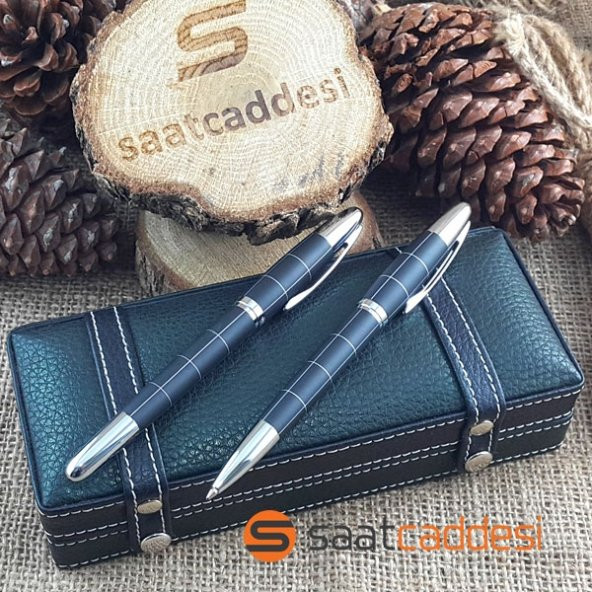 Steel Pen 2 li Metal Kalem Seti - Siyah