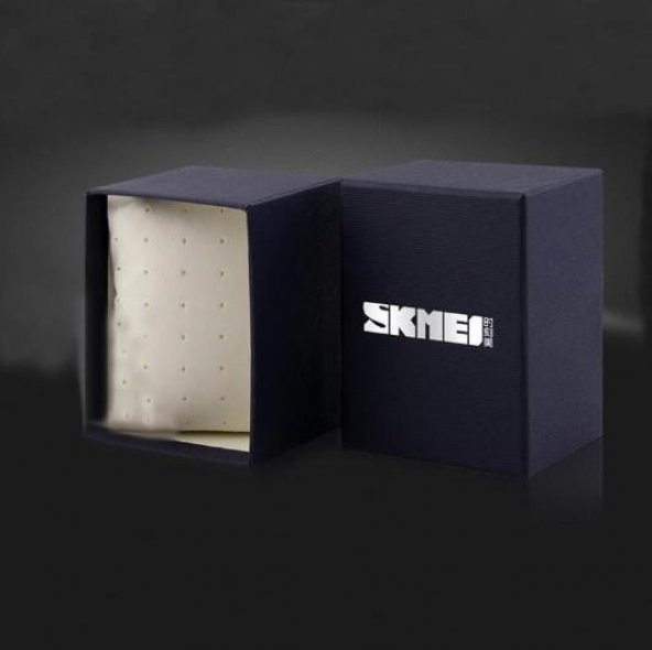 Skmei Siyah Metal Kordonlu Saat Erkek Kol Saati + İsme Özel Kalem Hediyeli - 7