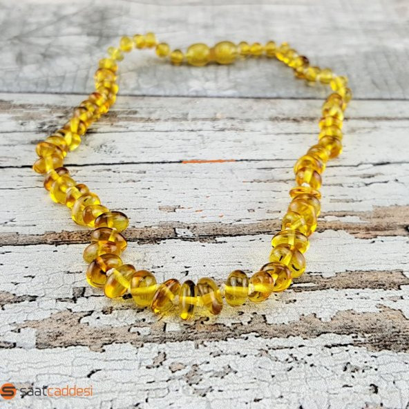 Gerçek Damla Kehribar Bebek Diş Kolyesi - 3