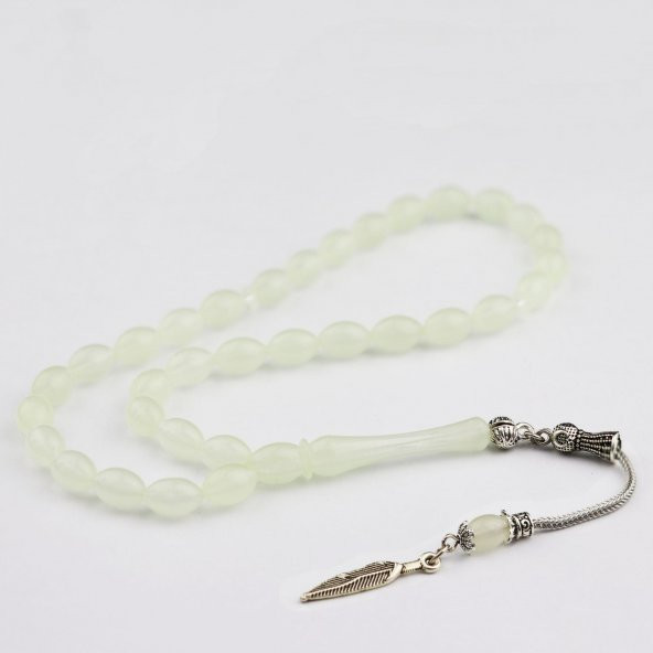 Şans Tüyü Püsküllü Arpa Kesim Fosforlu Tesbih - 2