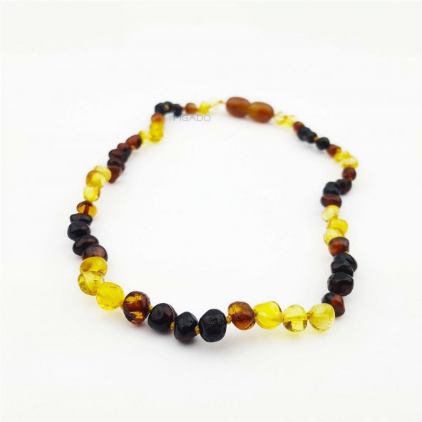 Pigado Gerçek Damla Kehribar Bebek Diş Kolyesi