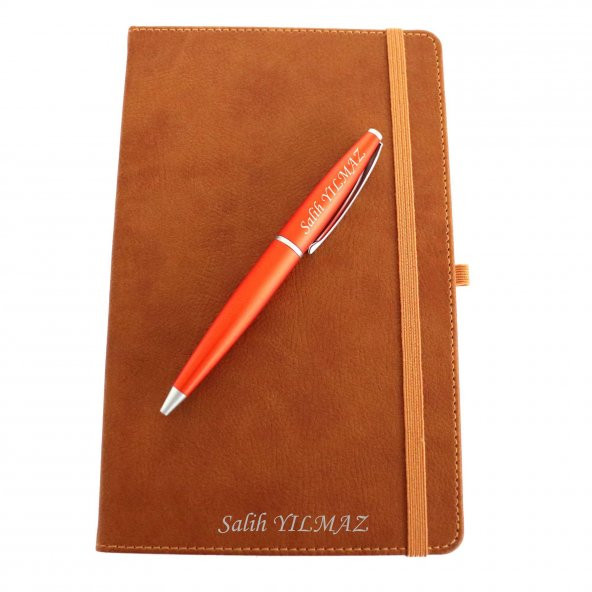 İsme Kişiye Özel Termo Deri Defter Kalem Seti Öğretmenler Günü - 2