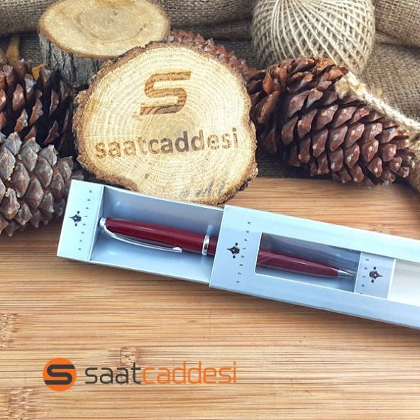 İsme Özel Steel Pen Bordo Tükenmez Kalem - 2