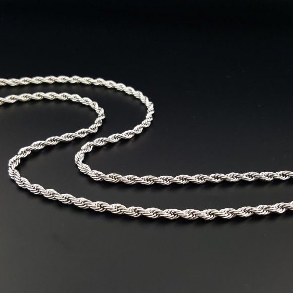 Pigado 316L Paslanmaz Çelik Burgu Zincir Kolye - 3