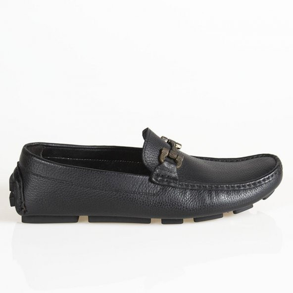 Günlük Siyah Hakiki Deri Erkek Ayakkabı - 4