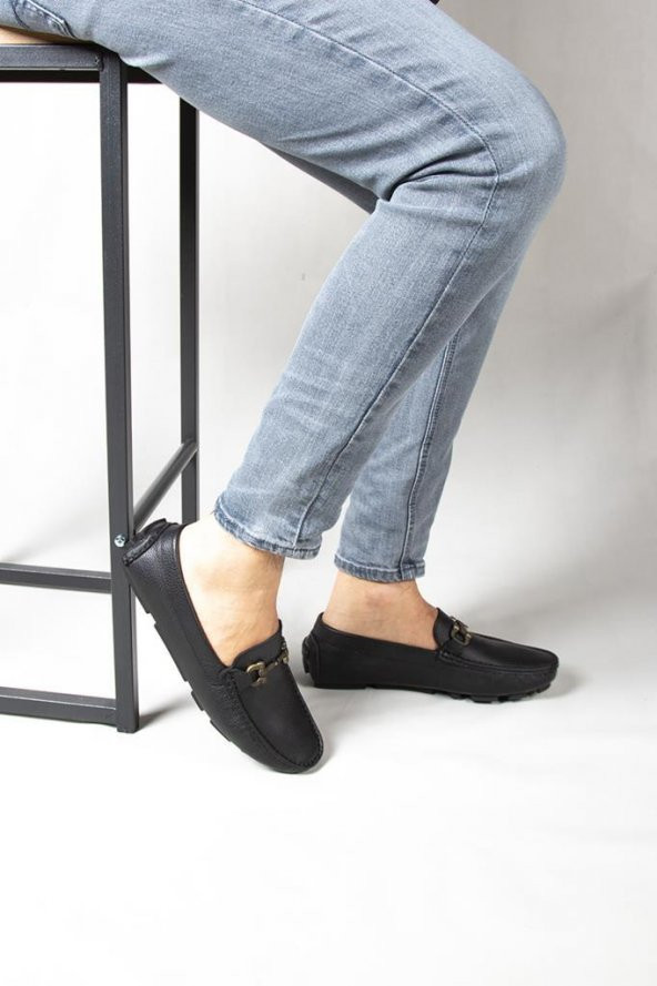 Günlük Siyah Hakiki Deri Erkek Ayakkabı - 9