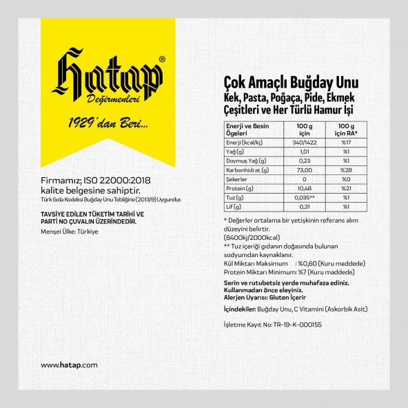 Hatap 2 kg Çok Amaçlı Un (Fabrikasından) - 2