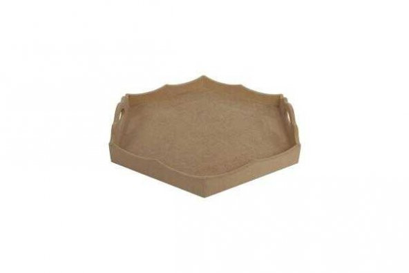 Ahşap MDF Tepsi 30x30x6.5 cm - 2