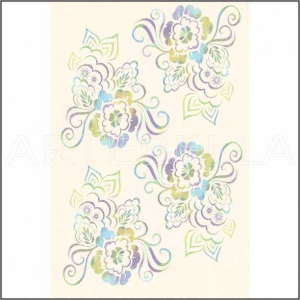 Artebella Soft Kolay Transfer 23x34 cm. Model: 926K-Koyu Zemin - 4