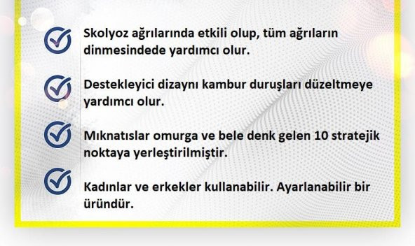 Kifoz Skolyoz Korsesi Kamburluk Önleyici Korse Korsesi Dik Duruş Korsesi - 6